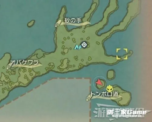 头目吉利蛋固定位置：群青海岸·沙洲道